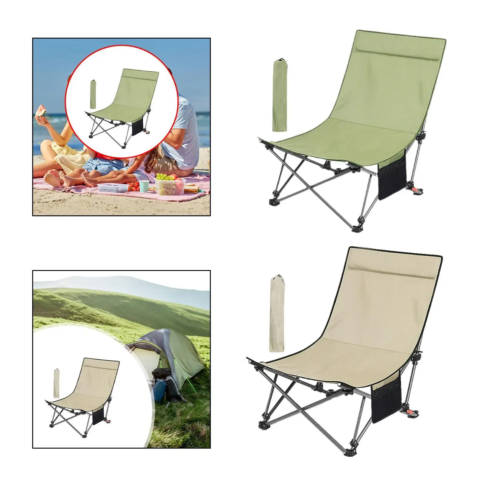 Складной стул Стул для кемпинга Регулируемый сверхмощный простой с компактной