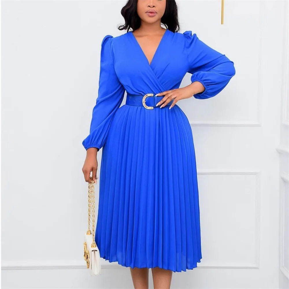 

Office Dress Sexy Deep V Corset Solid Color Temperament OL Professional Pencil A Swing Dress 2022 Spring Summer Africa