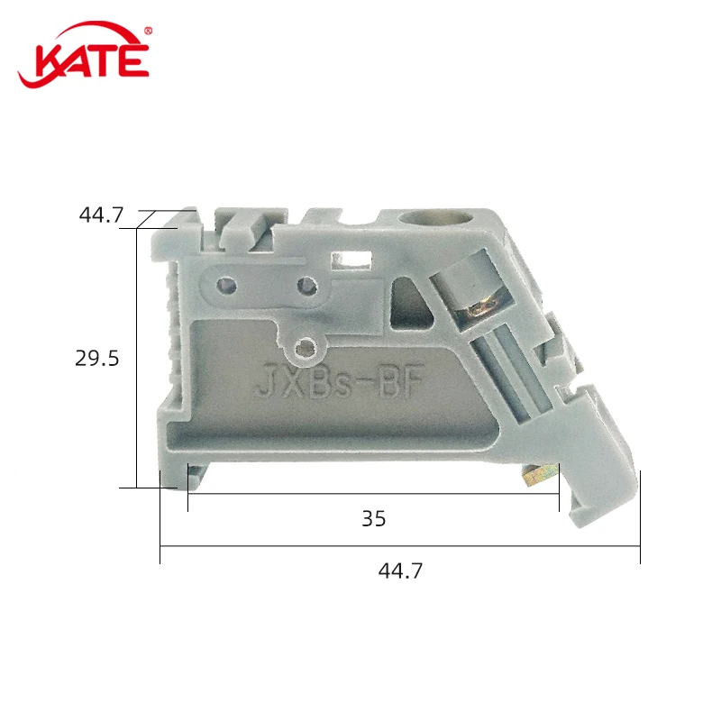 

10PCS EW35 Grey Stopper Universal Terminal Block DIN Rail Blocking Screw Type Snap Mount C45 Rail End Fixture EW35 End Stable