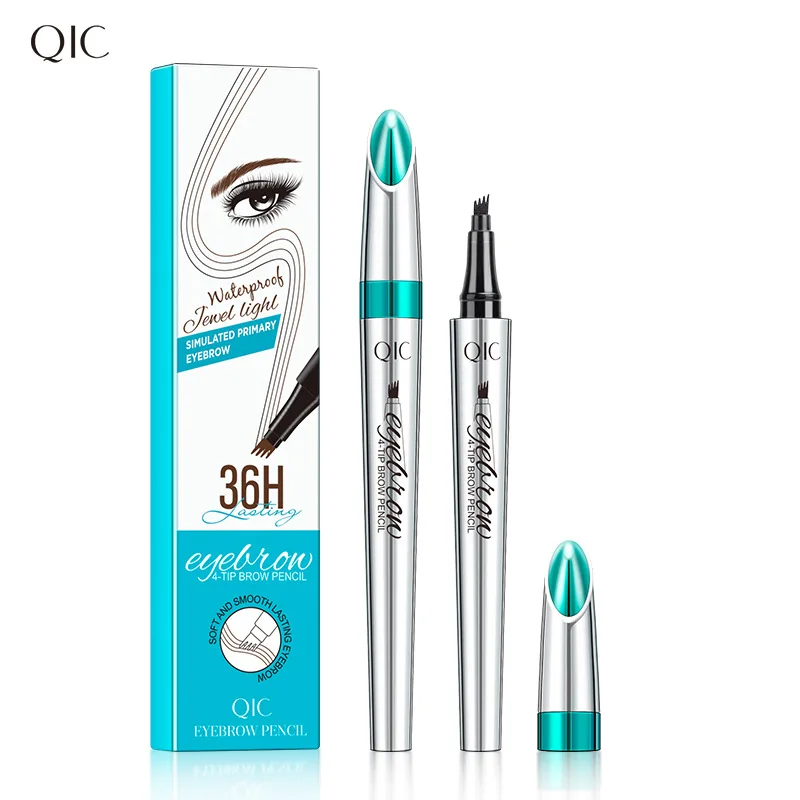 

Four-pronged eyebrow pencil waterproof, sweat-proof, non-fading four-headed four-claw bifurcated liquid water eyebrow pencil