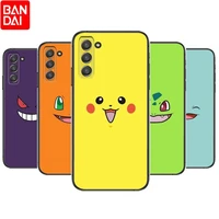 pokemon emoticon phone cover hull for samsung galaxy s6 s7 s8 s9 s10e s20 s21 s5 s30 plus s20 fe 5g lite ultra edge