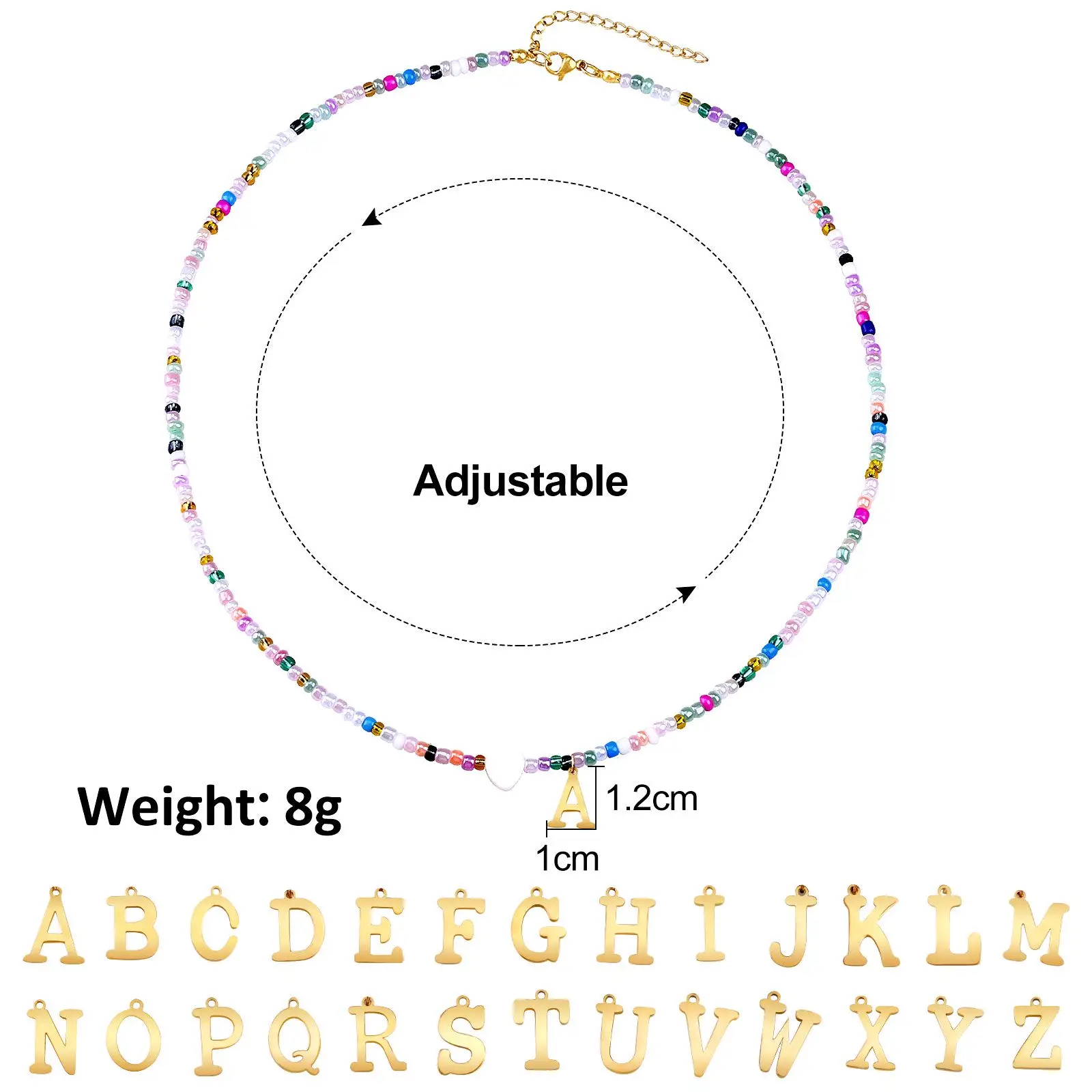 Ожерелья в стиле бохо для женщин колье-колье ожерелье с именем буквами из