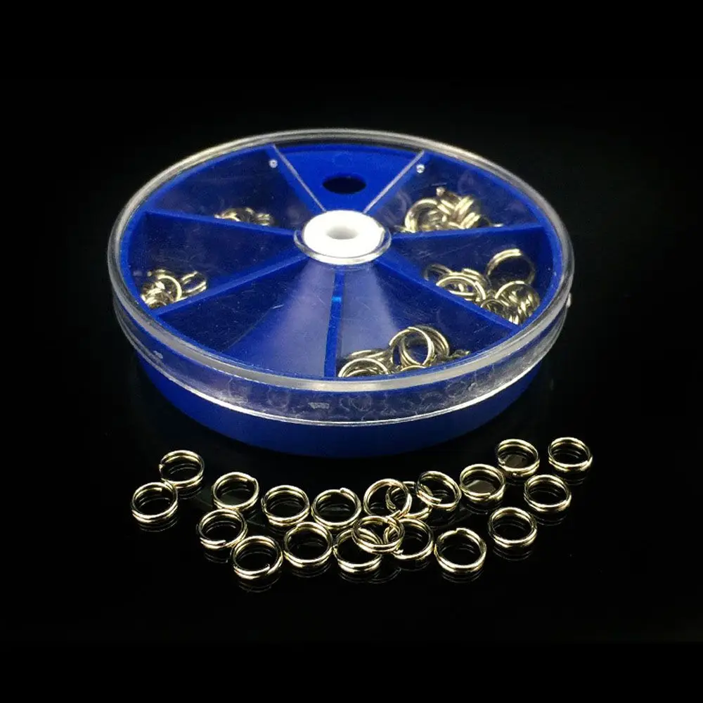 

1Box Stainless Steel Fishing Connector Double Loop Split Rings Fishing Tackle Goods Everything for Fishing