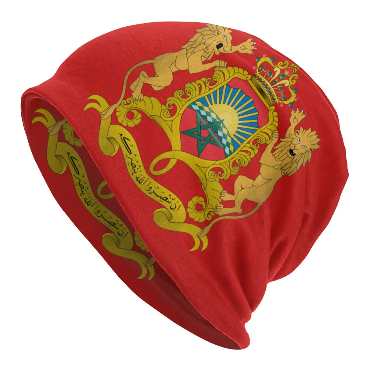 

Kingdom Of Morocco Skullies Beanies Caps Unisex Bonnet Winter Warm Knit Hat Men Women Moroccan Patriotic Beanie Hats 1