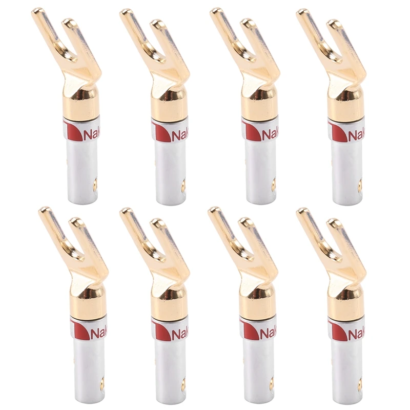 

Y-образный разъем 45 градусов для провода динамика «сделай сам», 8 шт. (4 черных, 4 красных)