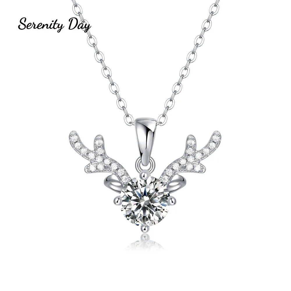 

Serenity Day 1ct GRA Moissanite Necklace for Women Sparkling Diamond Pendant Beating Heart 100% S925 Sterling Silver Jewelry