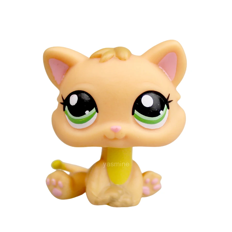 

YASMINE Pet Shop Mini Anime Baby Cat Kitten Kitty Pet Green Eyes Figure Toys lps #1691