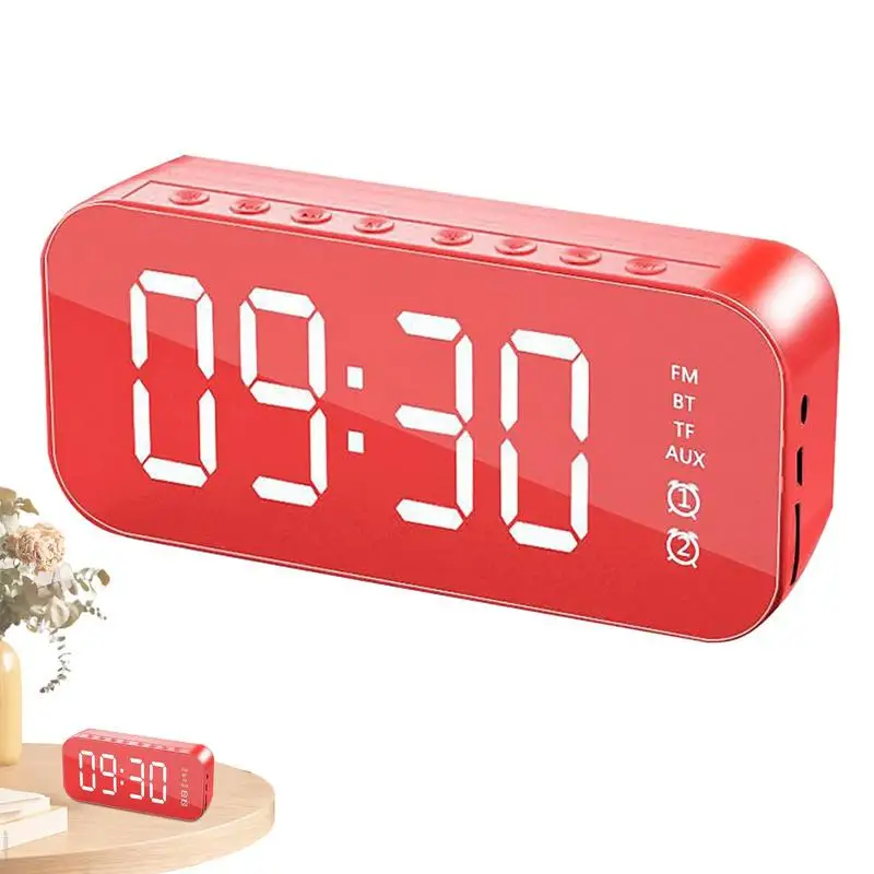 

Bluetooth-динамик, часы, мягкие технические часы, Беспроводная колонка 2 в 1, оборудование с Bluetooth, цифровой дисплей, стерео, объемное звучание