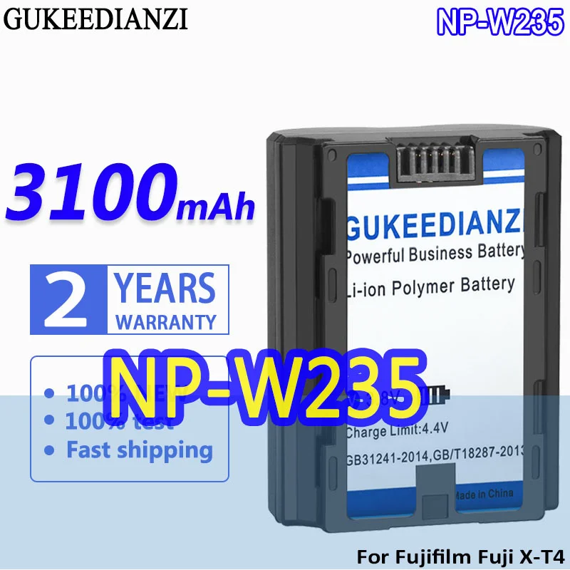 

Bateria NP-W235 NPW235 3100mAh High Capacity Battery For Fujifilm Fuji X-T4 XT4 GFX 100S VG-XT4 Vertical Grip Replace Battery