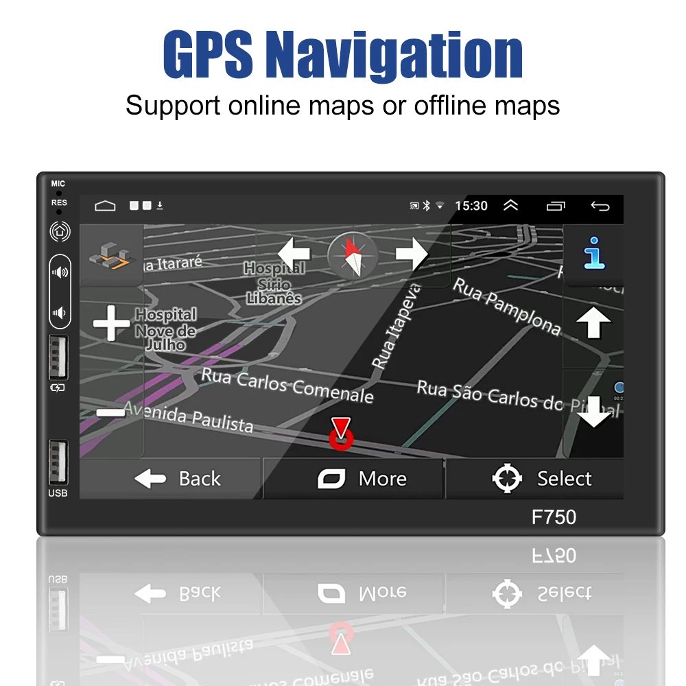 Автомобильный радиоприемник Android 11 GPS Bluetooth WIFI FM 7-дюймовый MP3 MP5 4-USB мультимедийный