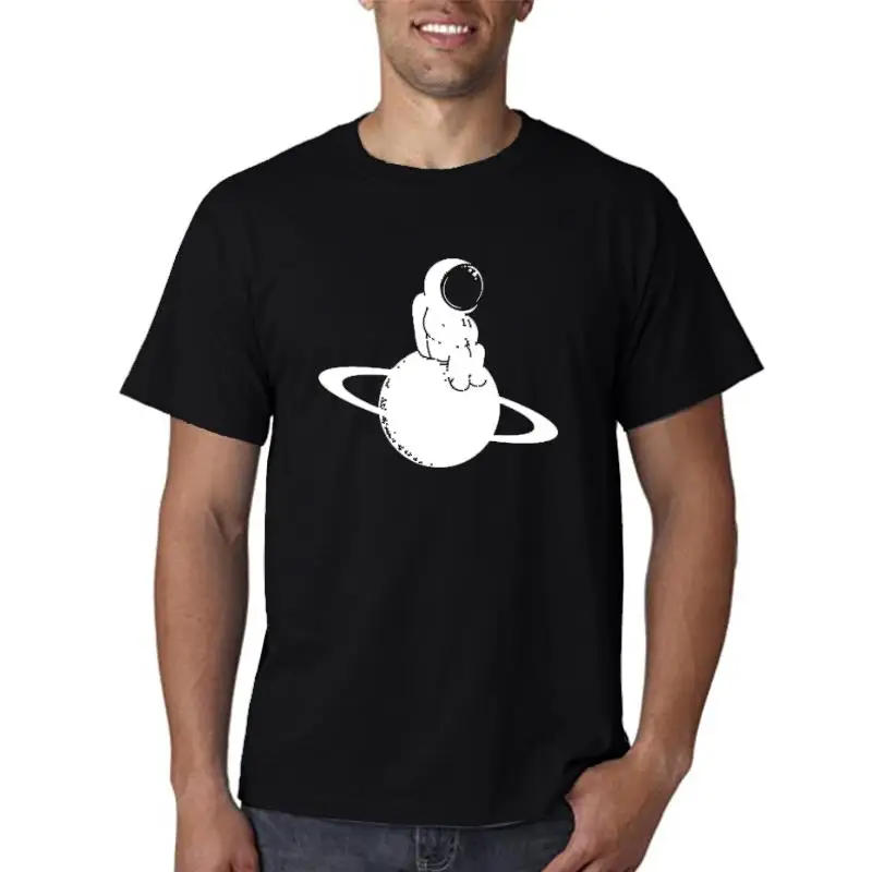 

Футболка мужская с коротким рукавом, 100% хлопок, Повседневная летняя Свободная рубашка, крутая футболка с принтом космическая луна