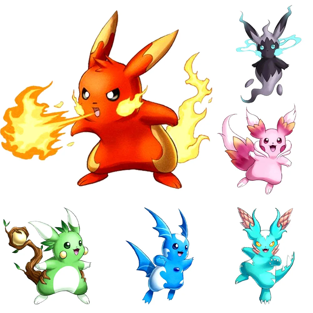 

Anime Pokemoned Pikachu Eight Elemental Forms Original Acrylic Model Tabletop Ornaments Gift For Kids AnimeFigure Resin Kit