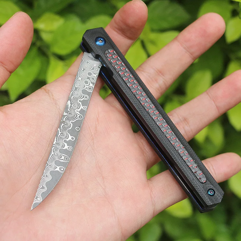 Дамасский складной нож KESIWO K6639 VG10 карманный тактический клинок из углеродного