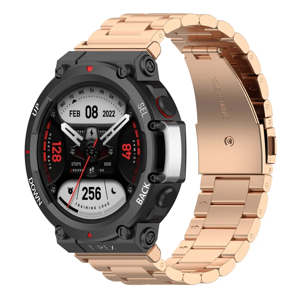 

Stainless Steel Watch Strap For Huami Amazfit T-Rex2 Bracelet for Huami Amazfit Series Strap 22mm 20mm Watch band