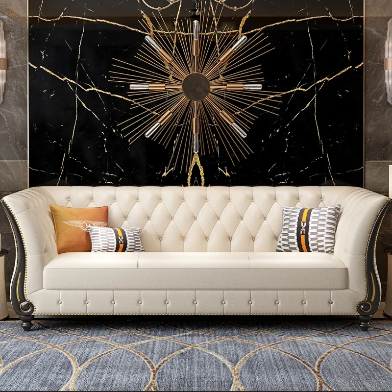 Современный дизайнерский роскошный диван из натуральной кожи итальянский