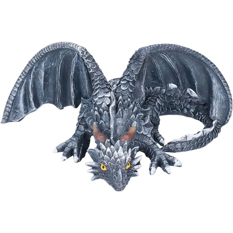 

Garden Big Squatting Dragon Sculpture Guardian Statue Garden Dragon Sculpture Halloween Outdoor Gothic Decor