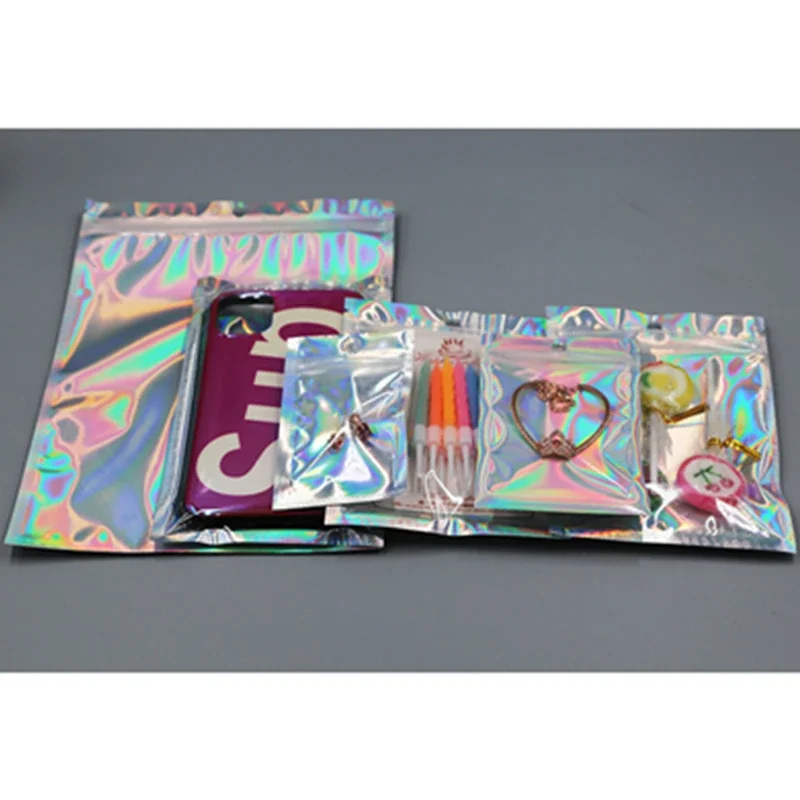 Новинка 50 шт. 4 размера пакет для лазерной упаковки плоская косметичка соли ванны