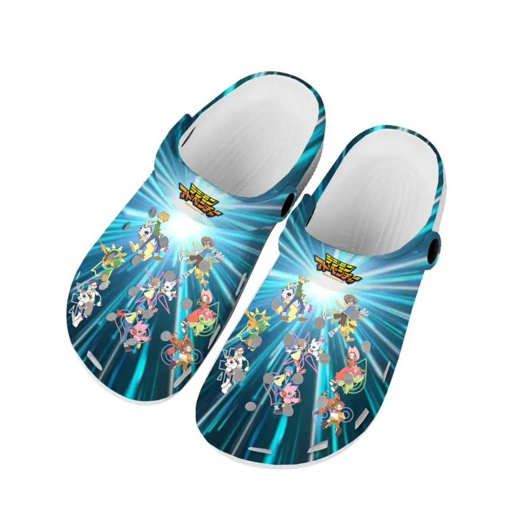 

Digimon Adventure Cartoon Comics Home Clogs Custom Water Shoes Cartoon Mens Womens Teenager Shoe Garden Clog Beach Hole Slippers
