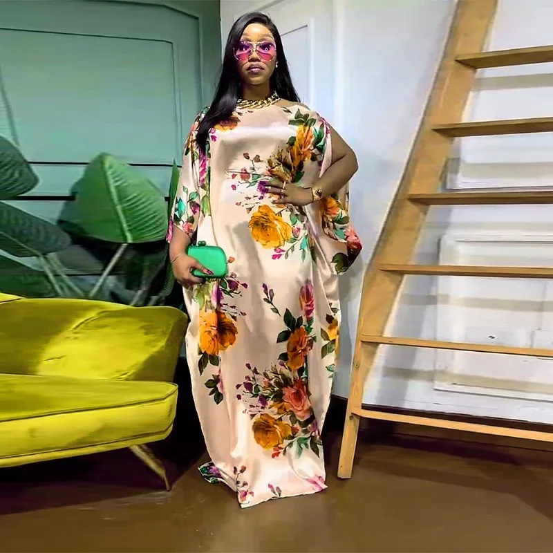 

African Turkey Kaftan Dresses for Women Dubai Dashiki Print Evening Party Gown 2023 Muslim Fashion Dress Ankara Outfits