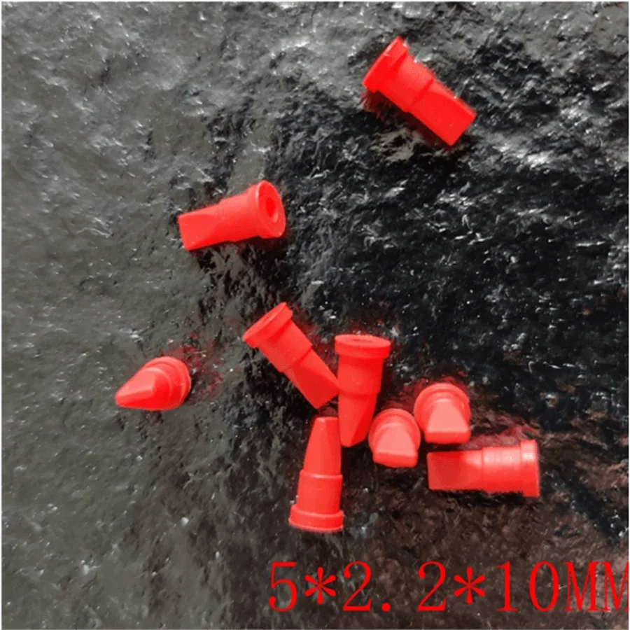 

20PCS Mini red silicone duckbill valve one-way check valve 5*2.2*10MM