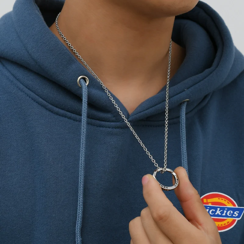 Фото бижутерия ожерелье чокер подвеска искать на aliexpress Властное кольцо Mobius, ожерелье, кольцо, модный креативный индивидуальный дизайн, Круглый мужской кулон, вдохновляющая бижутерия, подарок 2023 №2