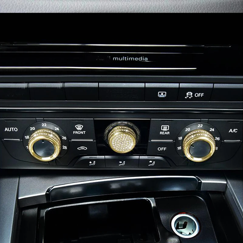 Для Audi A6 A7 C7 12-17 3 шт. Кристальный стиль центральный кондиционер A/C Переключатель