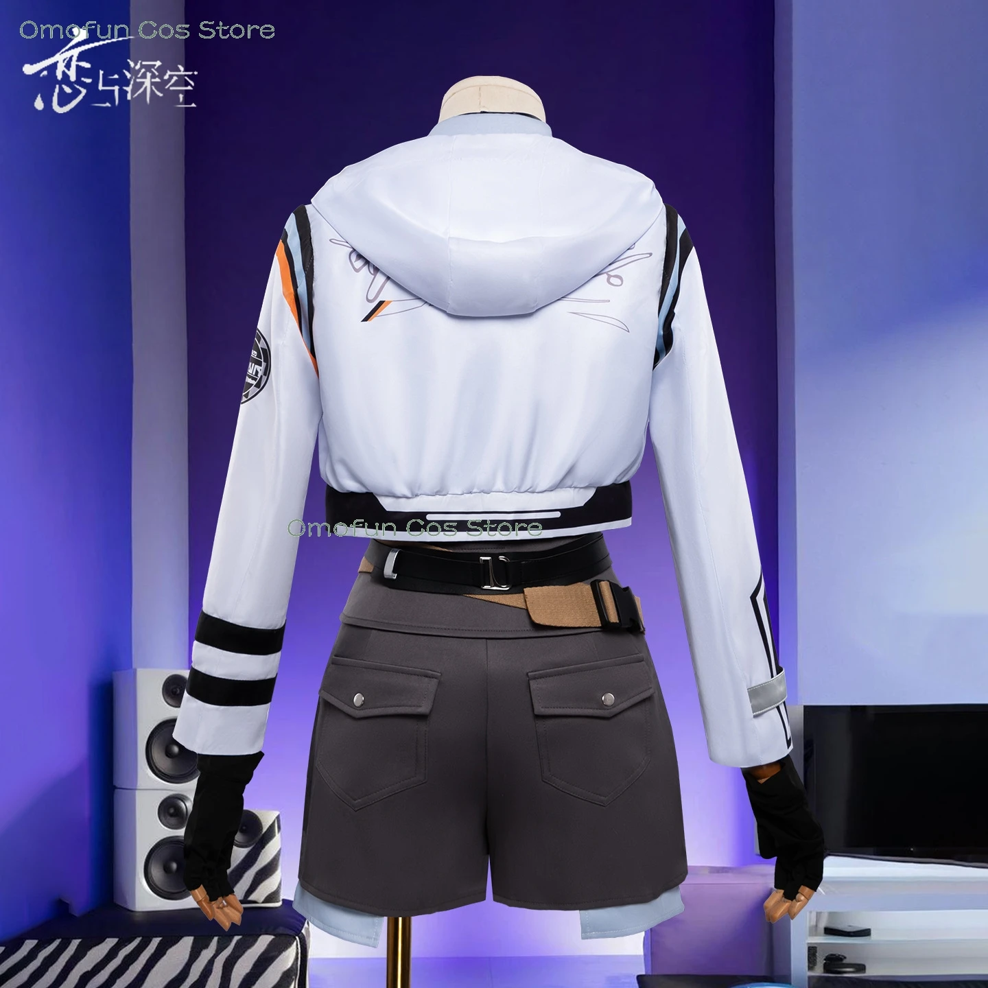 Фото Костюм героини/протагонистки Love and Deepspace Mc Outfits для косплея, Silent Protocol, Хэллоуин, комплект шорт для пары Калеб, парик №4