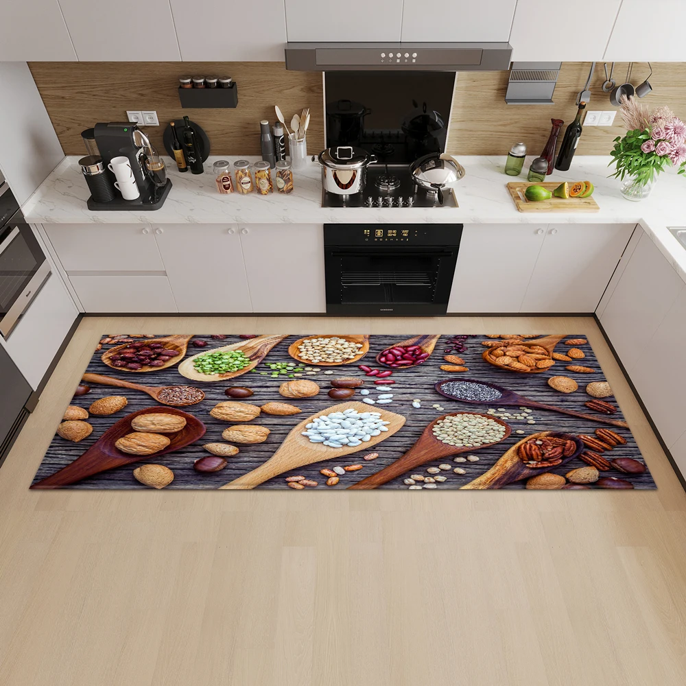 

Modern Kitchen Mat Entrance Doormat Bedroom Living Room Rug Home Hallway Bath Non-Slip Floor Decoration 3D Pattern Carpet Custom