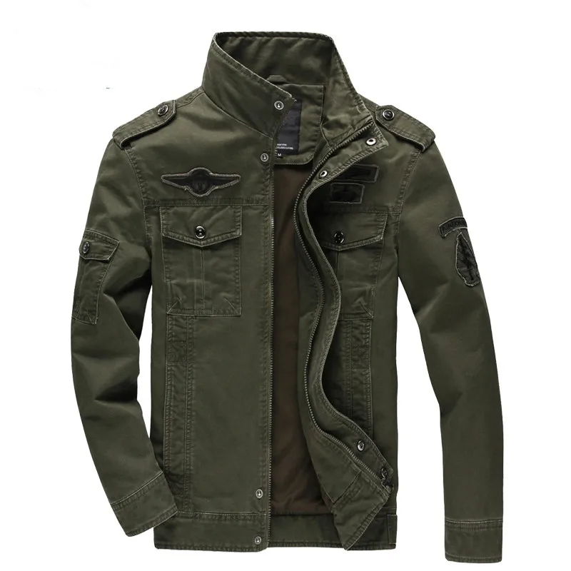 

New 2023 Casual Army Military Jacket Men Plus Size M-6XL Jaqueta masculina Air force one Spring & Autumn Cargo Mens Jackets Coat