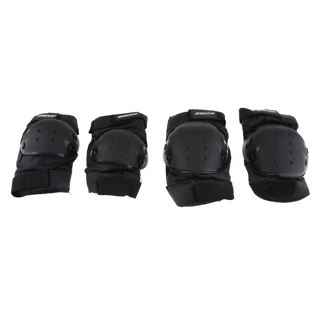 

4 Packs Elbow Knee Shin Guards Sleeve Skating Cycling Protective Brace Elbow Knee Support Pad for Both Men And Women