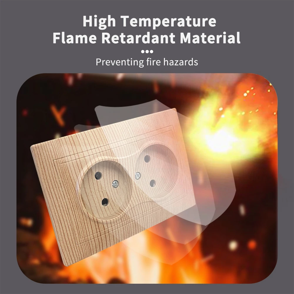 WESA деревянная розетка европейского стандарта настенная электрическая не