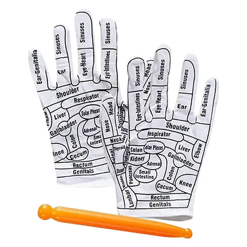 

Acupressures Reflexology Gloves Acupressures Reflexology Tools Set With Reflexology Chart Prints Massage And Hydration Of Hands
