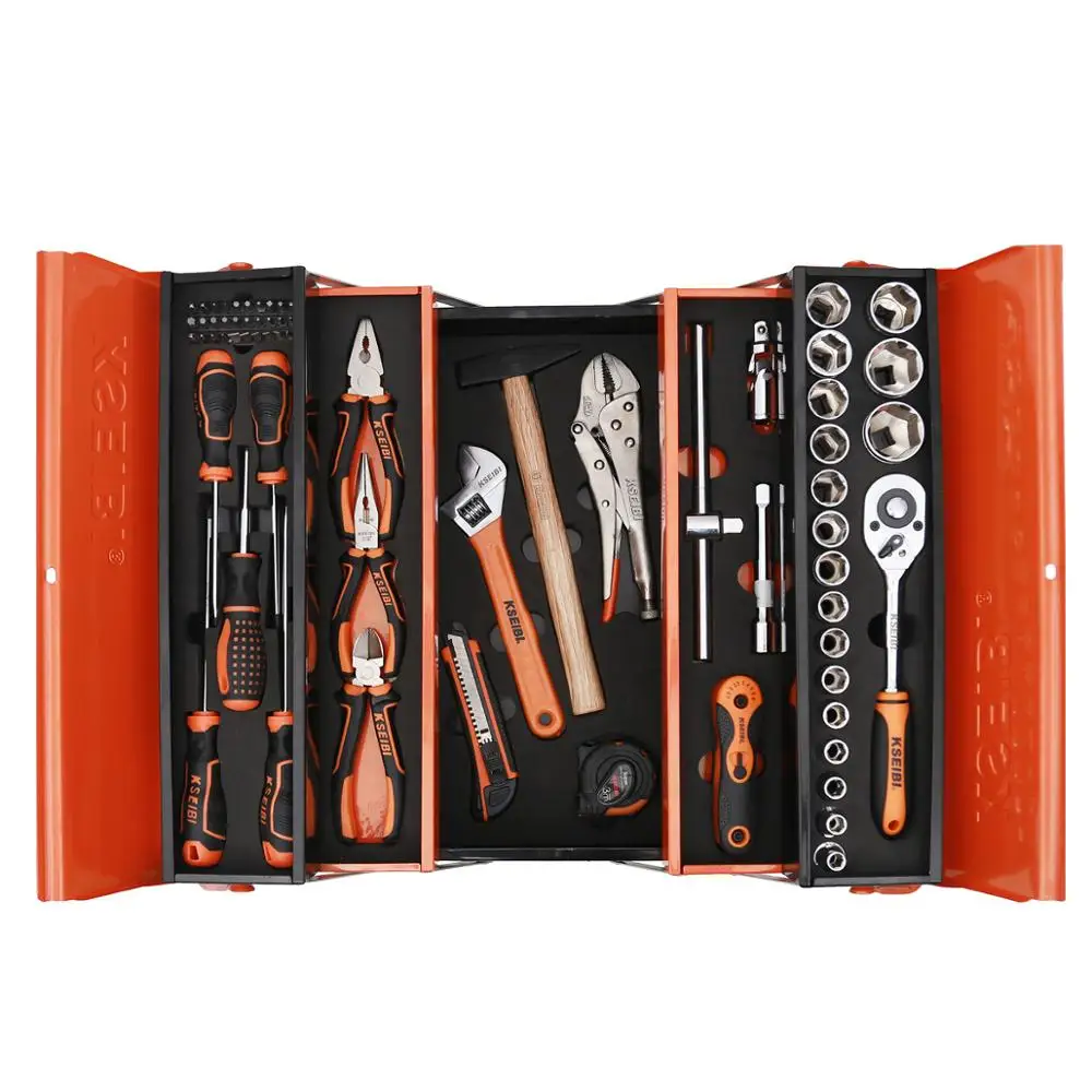 KSEIBI Stocked 72Pcs Hand Tools Set