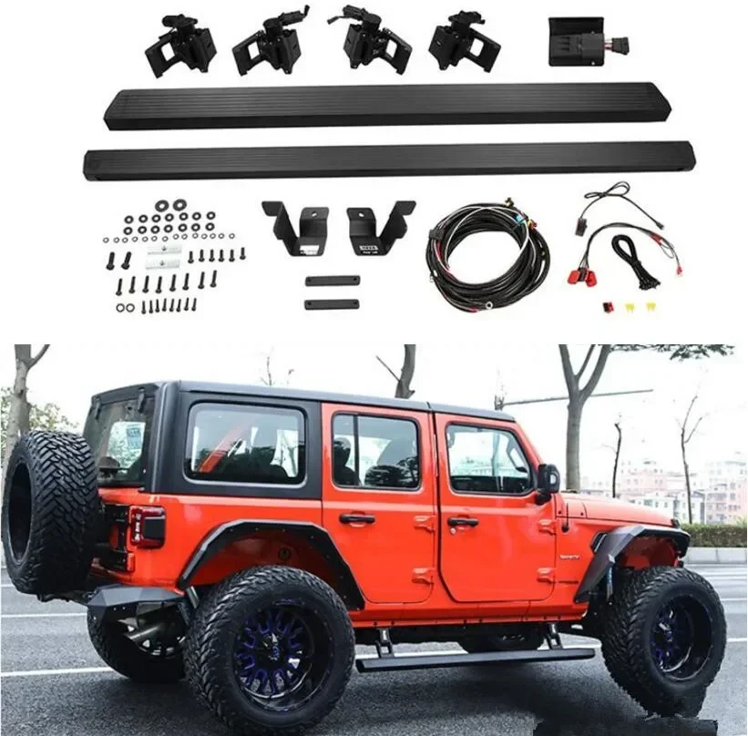 Для Jeep Wrangler JK JL 2/4 двери 2007-2023 электродвигатель педаль подножка боковая ступенька