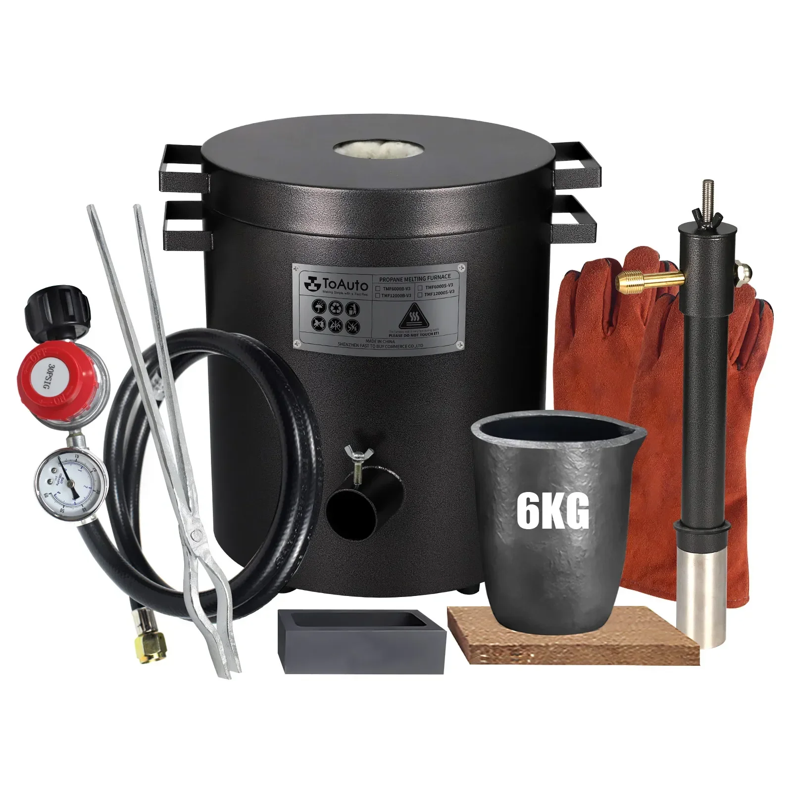 Комплект плавильной печи щипцы для тигля с пропаном и графитом 1300р ° C Литье