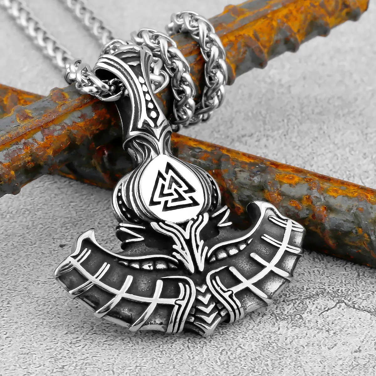 

Viking Anchor Pendant Punk Men Sailor Norse Vegvisir Amulet Stainless Steel Hope Necklace Male Celtic Knot Jewelry Dropshipping