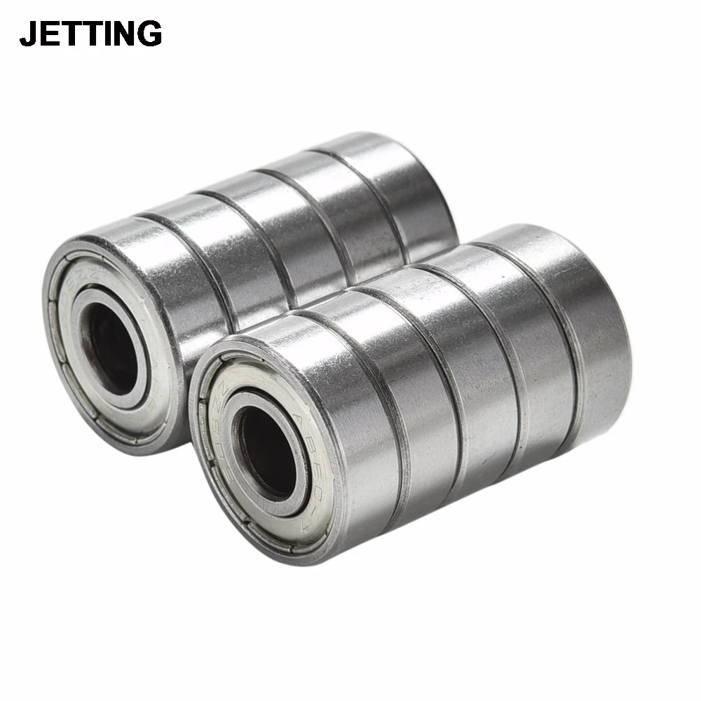 

10Pcs/lot Stainless Steel Bearings Roller Scooter Ball Skate Skateboard Wheels Silver Bearings ABEC 7 608ZZ Shafts