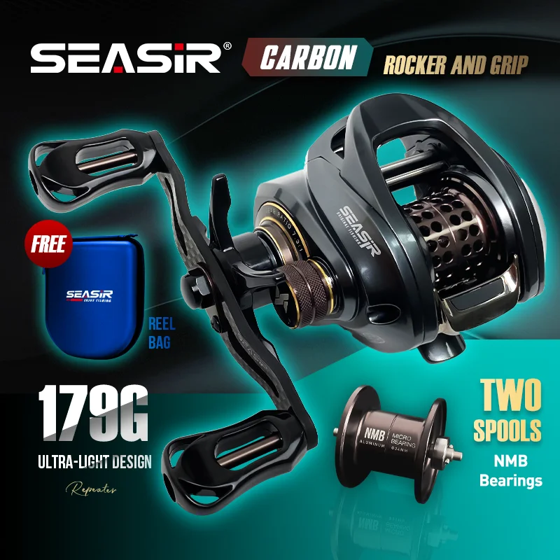 SEASIR REPEATER 179g Double Spools U-Light Baitcasting Reel 