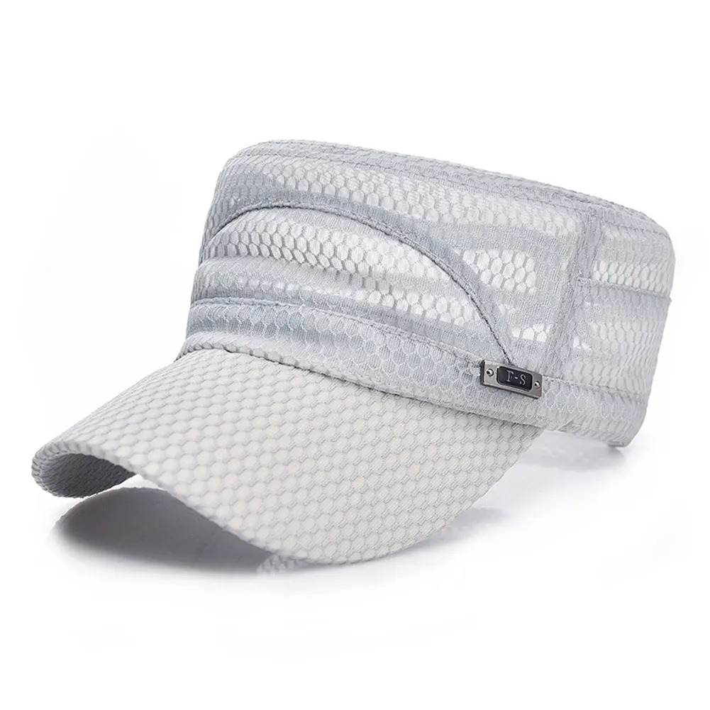 

Adjustable Outdoor Sun Hats Mesh Baseball Cap Casual Flat Breathable Hat Men Snapback Male Summer Riding Fishing Cap
