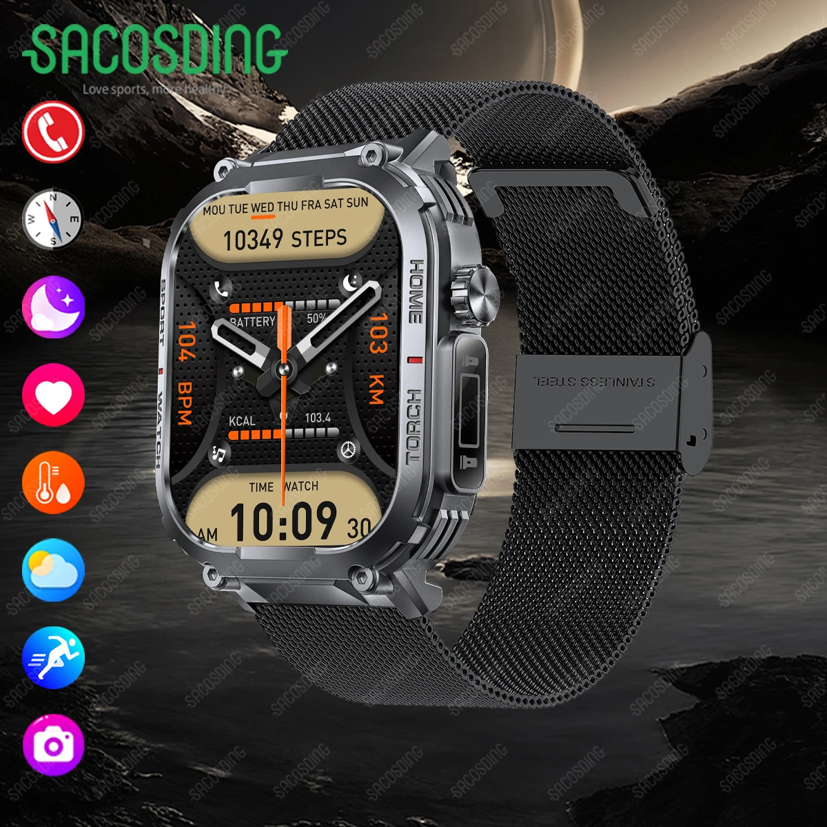 Водонепроницаемые умные часы для мужчин водонепроницаемые с