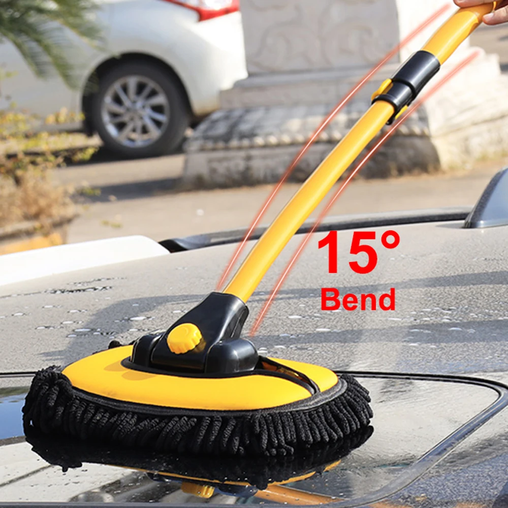 

Car Wash Mop Adjustable Telescoping Long Handle Cleaning Brush Microfiber Soft Hair Not Hurt The Car Auto Cleaning Accessories