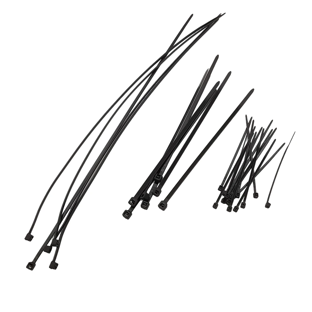 

Черные нейлоновые кабельные стяжки 100 шт.