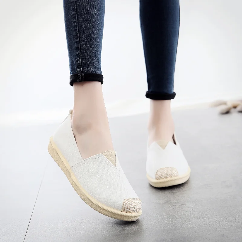 Women's Canvas Shoes Breathable Men's Casual Shoes Slip-on Hemp Shoes Graffiti Straw Women's Shoes Flat Shoes 2023 Summer Style