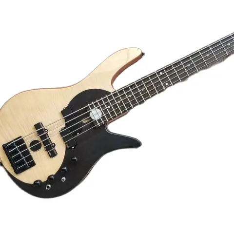 5-струнная электрическая бас-гитара с рисунком Taiji, фингерборд из палисандра, черные Hardwares, предложение на заказ