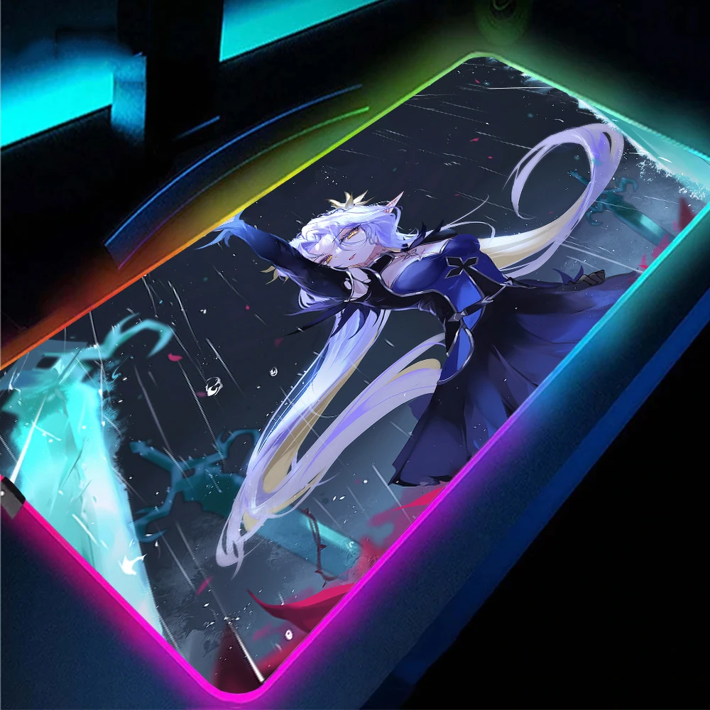 

Anime Girl,Rgb,Sexy Mouse Pad, LED Backlight, with USB Port, Computer Table, Desktop Desk Mat, 3d Anime Mousepad ,Office Carpet