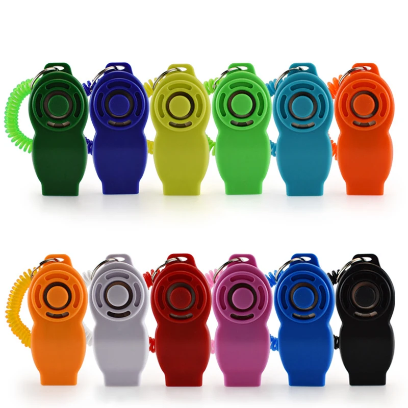 

Pet Cat Dog Training Clicker Dogs Click Trainer Multi-Function Command Sound Key Chain Dog Whistle Click Trainer Supplies