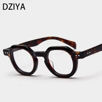 vintage acetate round optical glasses frames men women fashion computer eyeglasses 50027