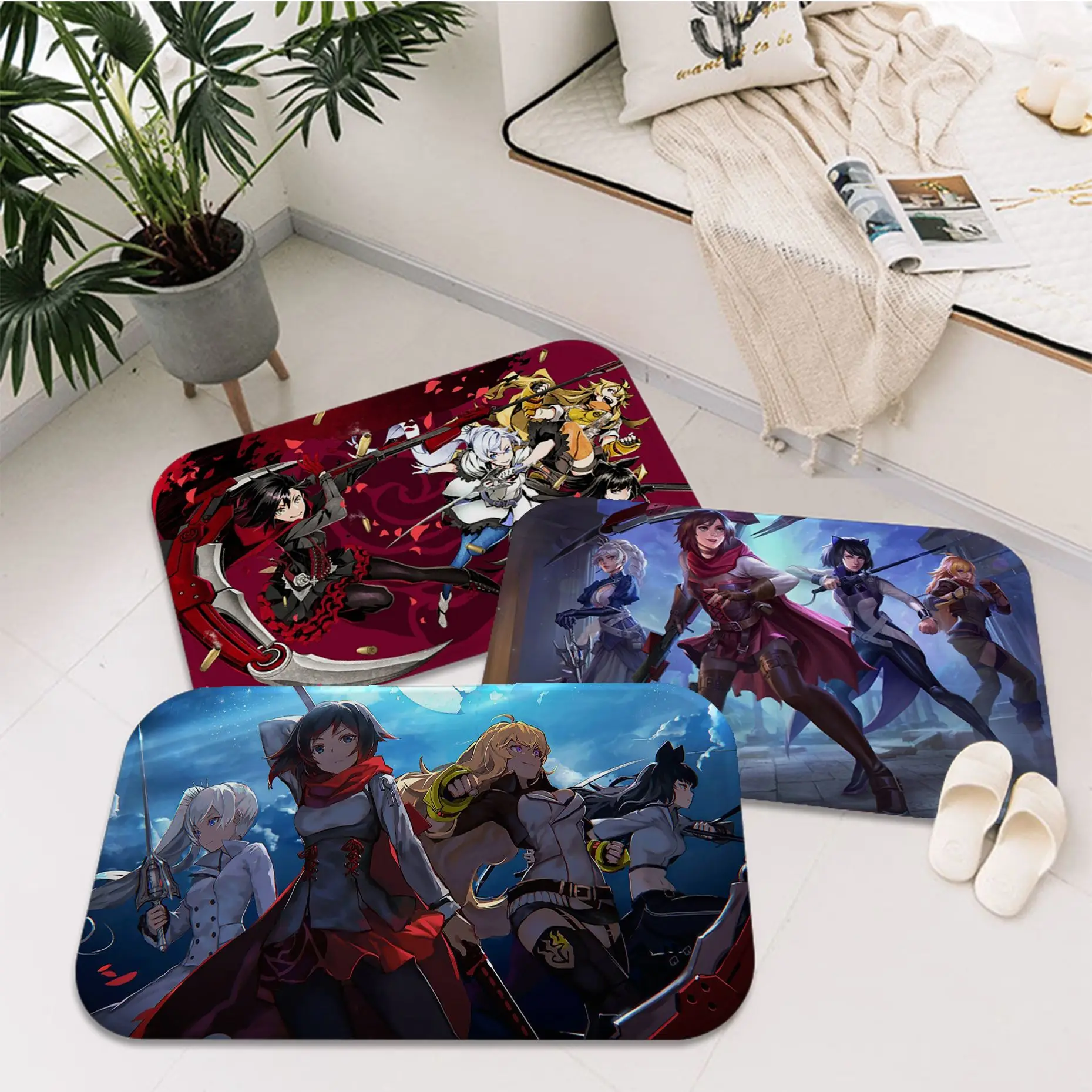 

RWBY Bathroom Mat Kids Room Bedroom Decoration Balcony Anti-Slip Doormat Living Room Modern Home Decor