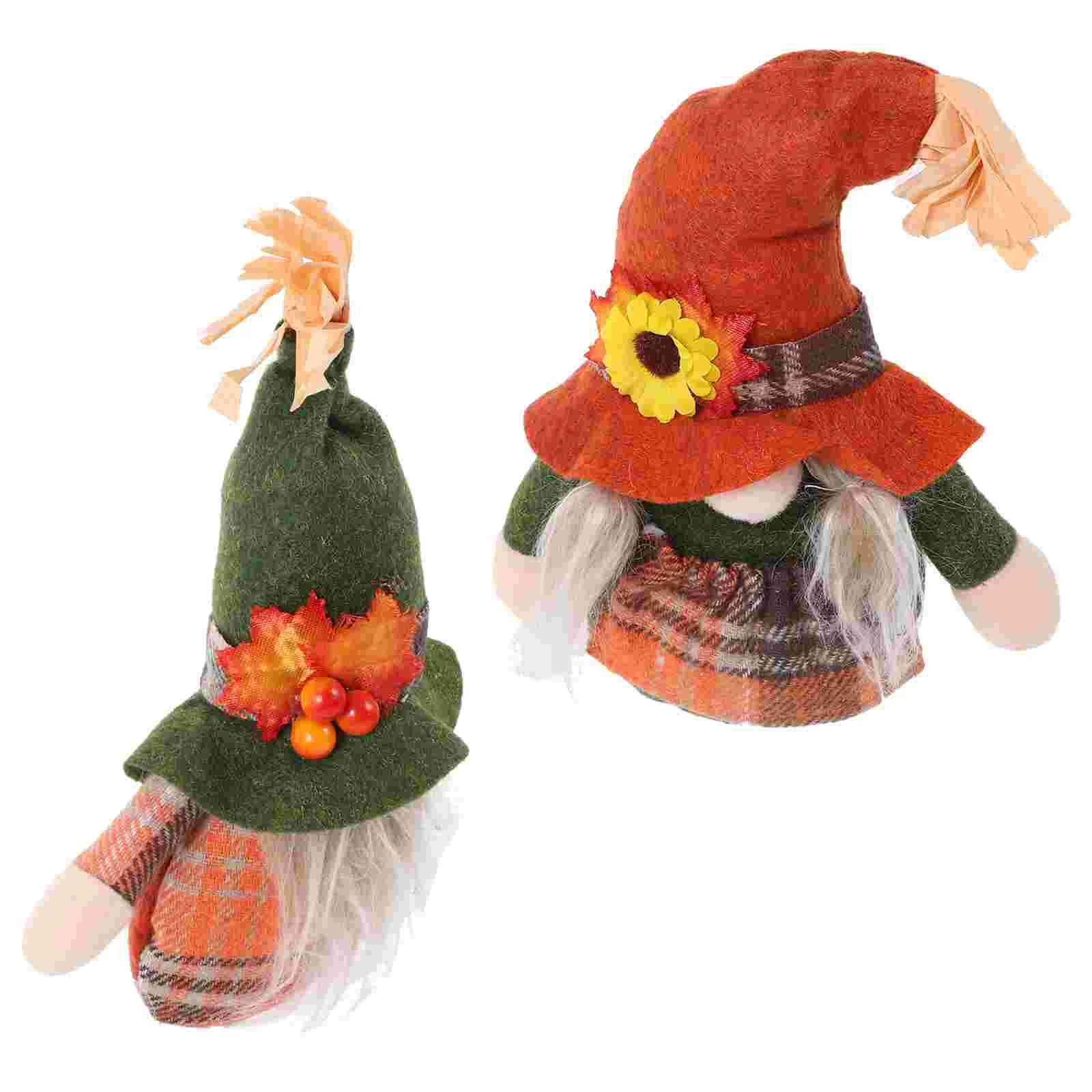 

2 Pcs Christmas Decor Bedroom Gnome Adornment Hats Decorations Decorate Gnomes