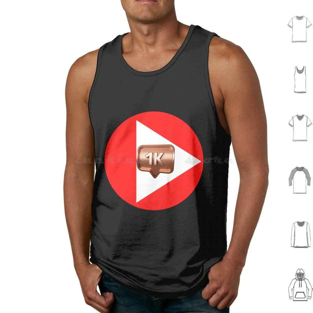 Майки Youtube 1k (Версия 2) хлопковые майки с принтом One K Highhocreations High Ho Silver Subs